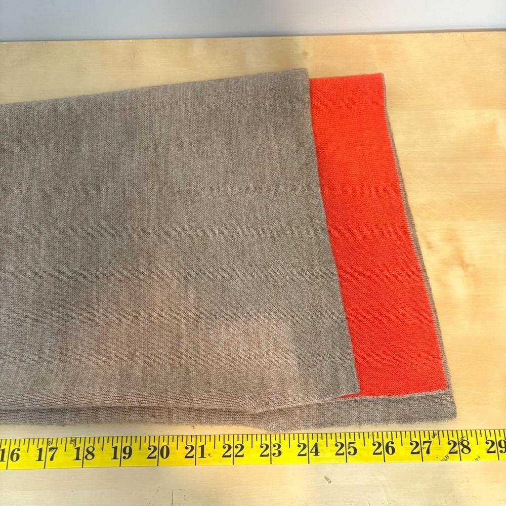 Max Studio Merino Wool Blend Knit Tank Vest – tan & coral | Size L - Picture 9 of 9